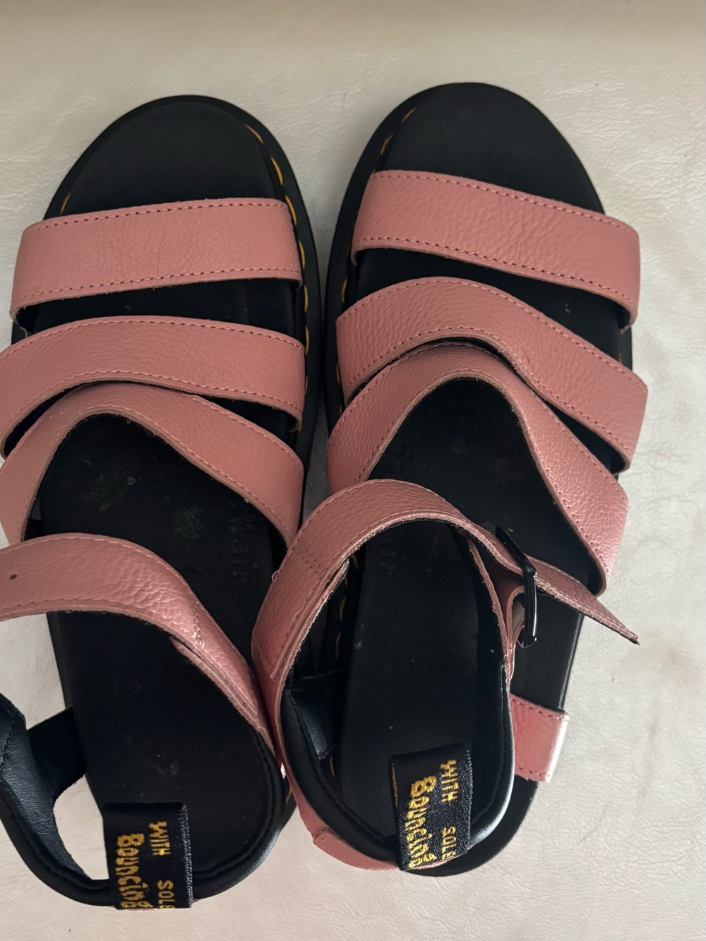 Dr. Martens Blaire Pink Leather Platform Sandals - Picture 5 of 5